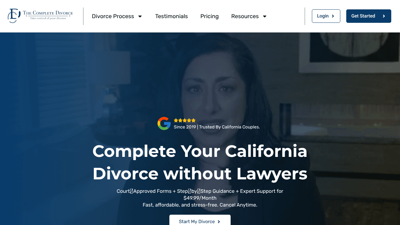 The Complete Divorce website screenshot