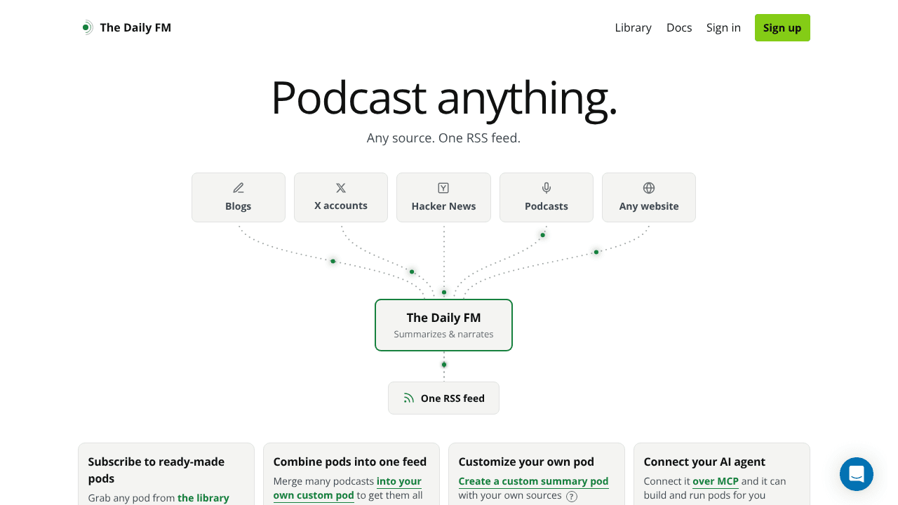 The Daily FM website screenshot