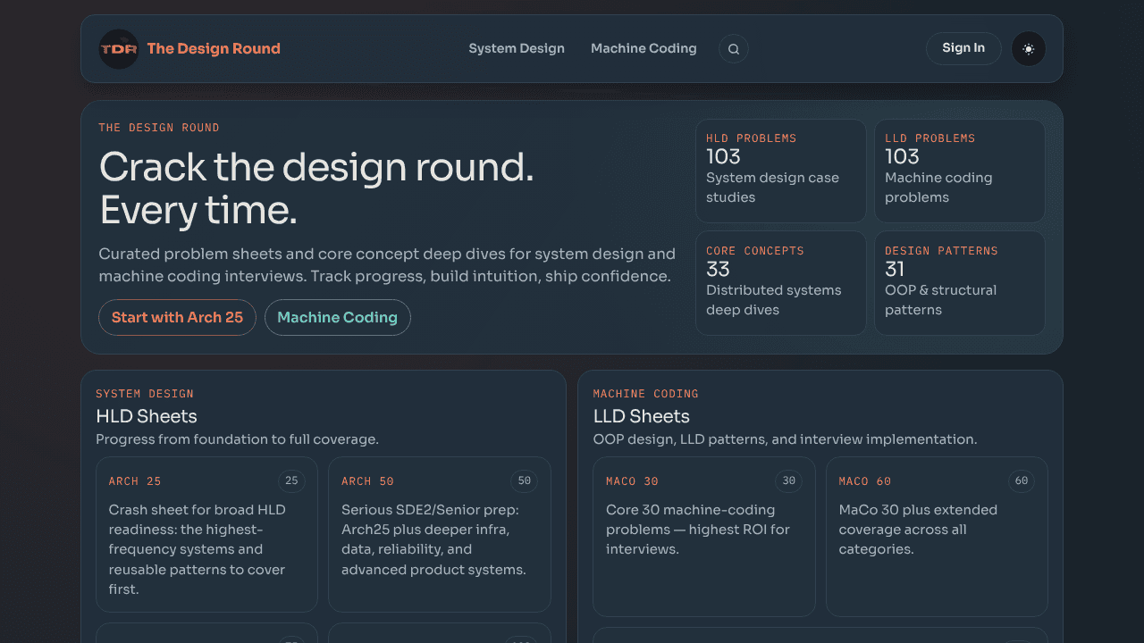 The Design Round website screenshot