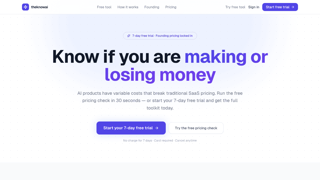 The know ai website screenshot
