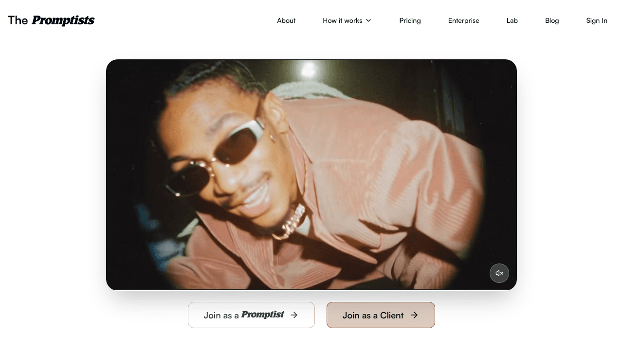 The Promptists website screenshot