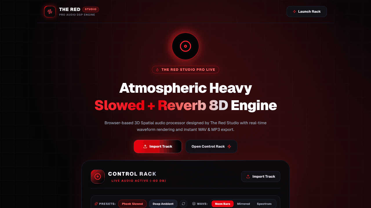 The Red Studio website screenshot