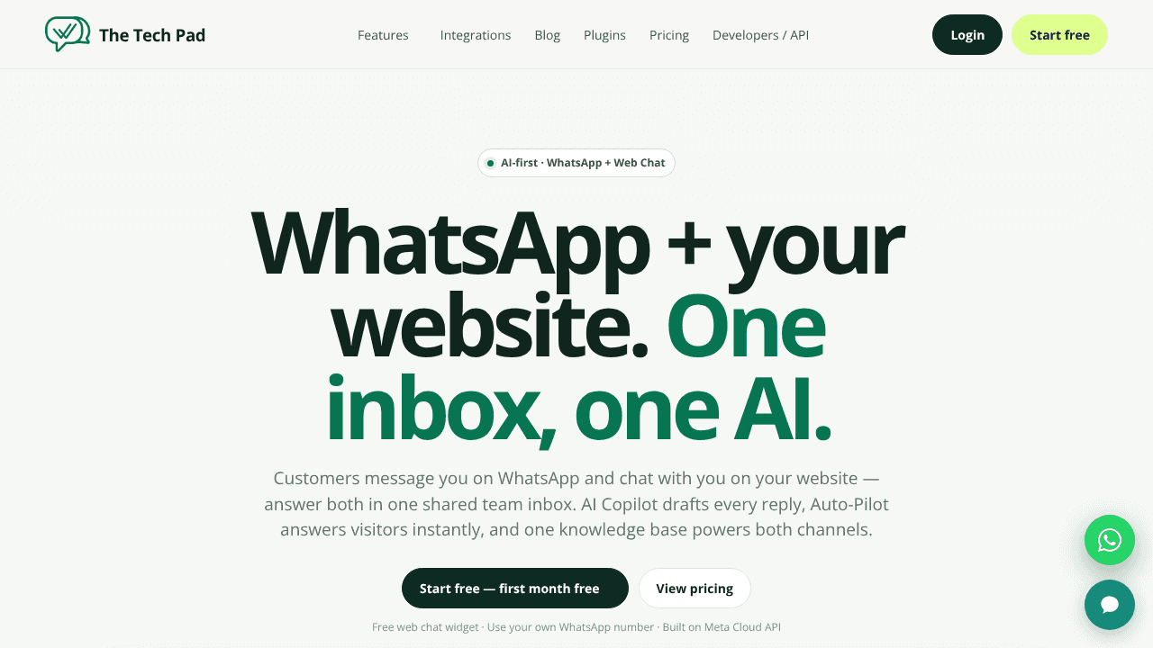 The Tech Pad website screenshot