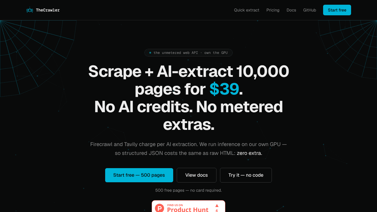 TheCrawler website screenshot