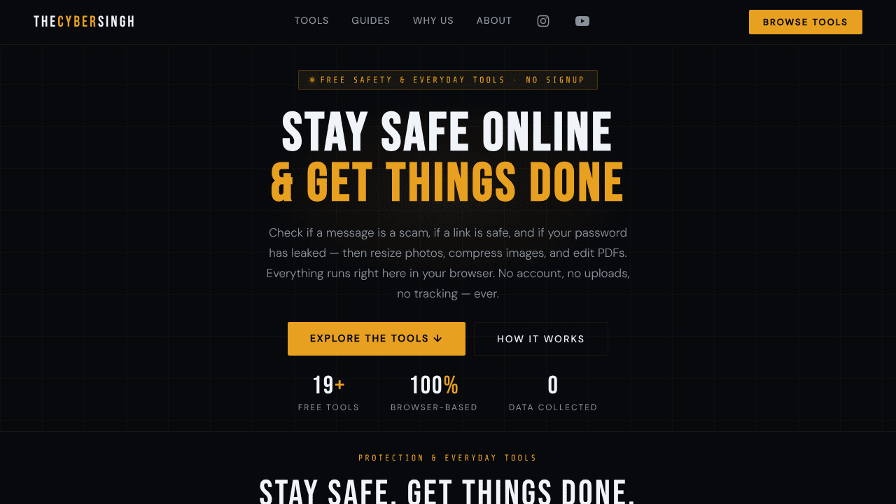 TheCyberSingh website screenshot