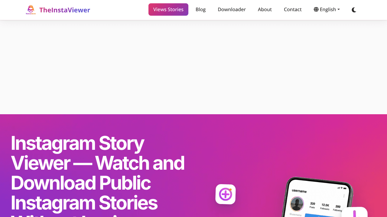 TheInstaViewer website screenshot