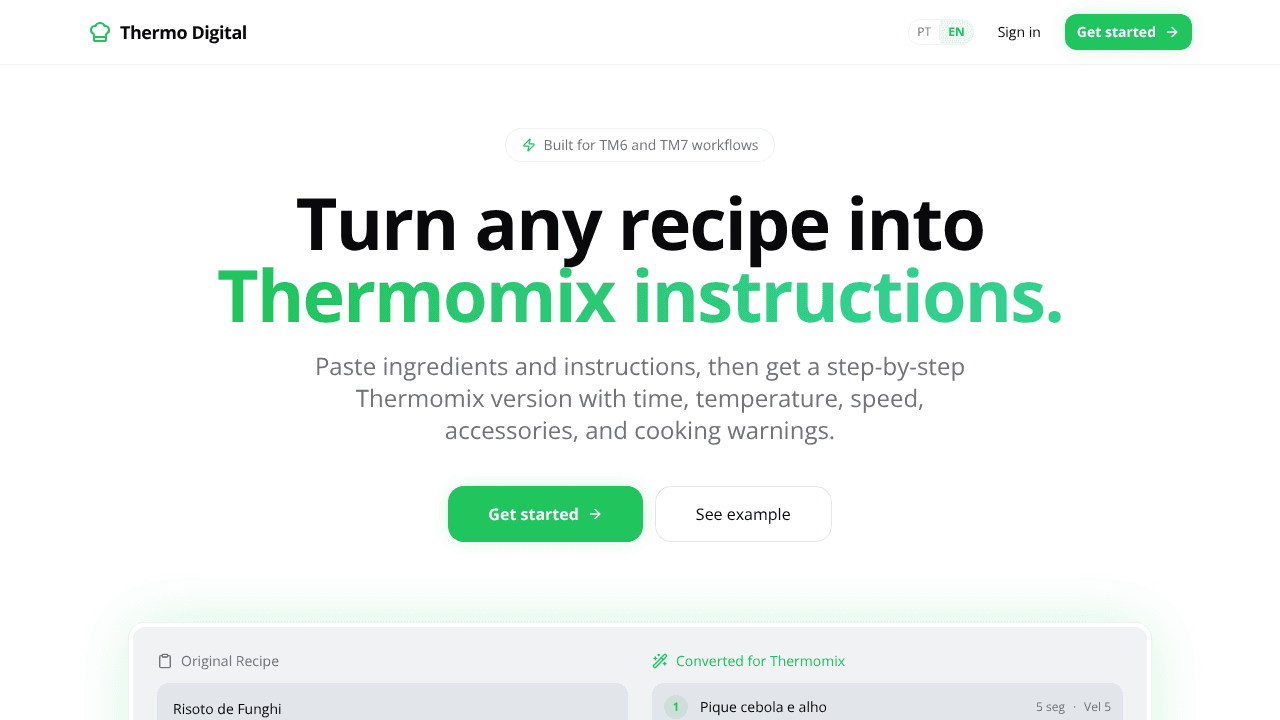Thermo Digital website screenshot