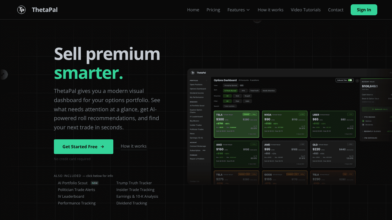 ThetaPal website screenshot