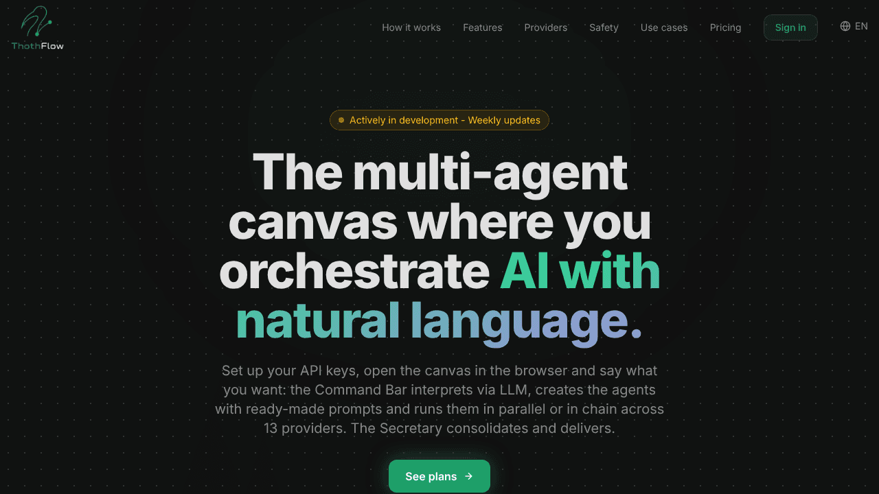 ThothFlow website screenshot