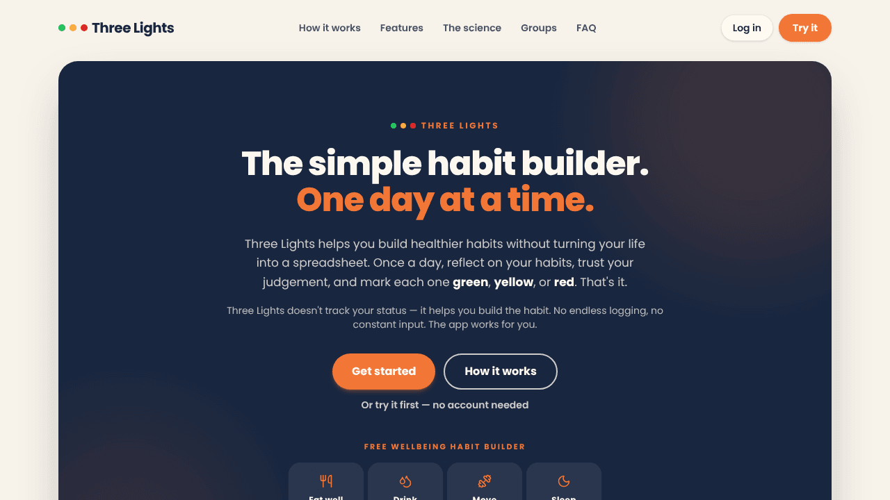 Three Lights website screenshot