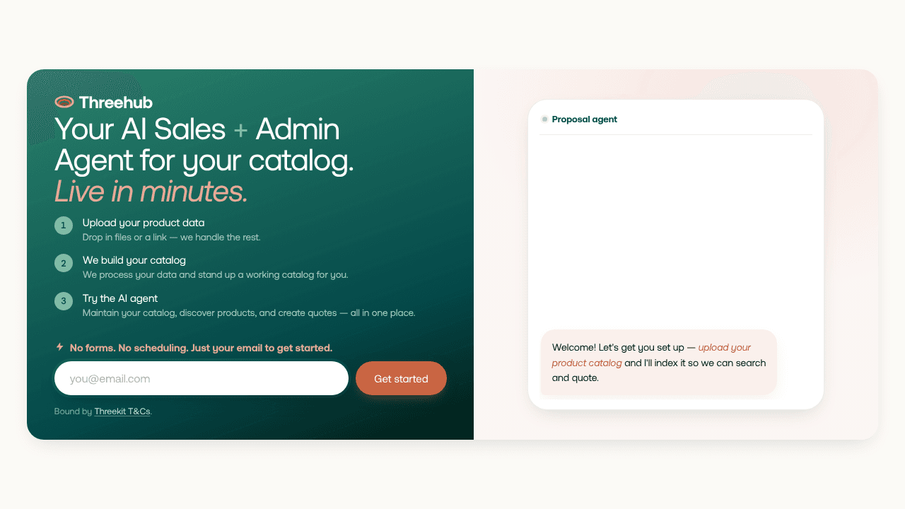 Threehub website screenshot