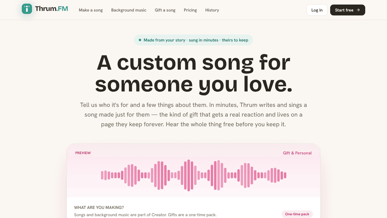 Thrum.FM website screenshot
