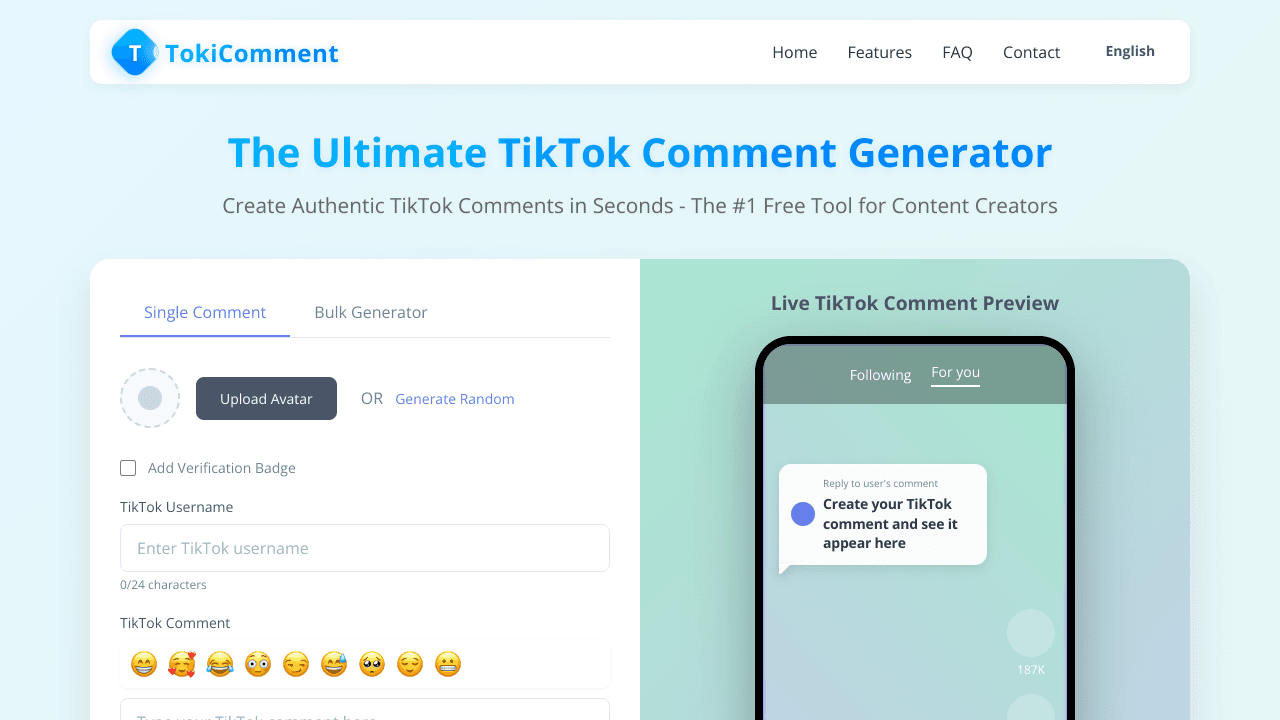 TikTok Comment Generator