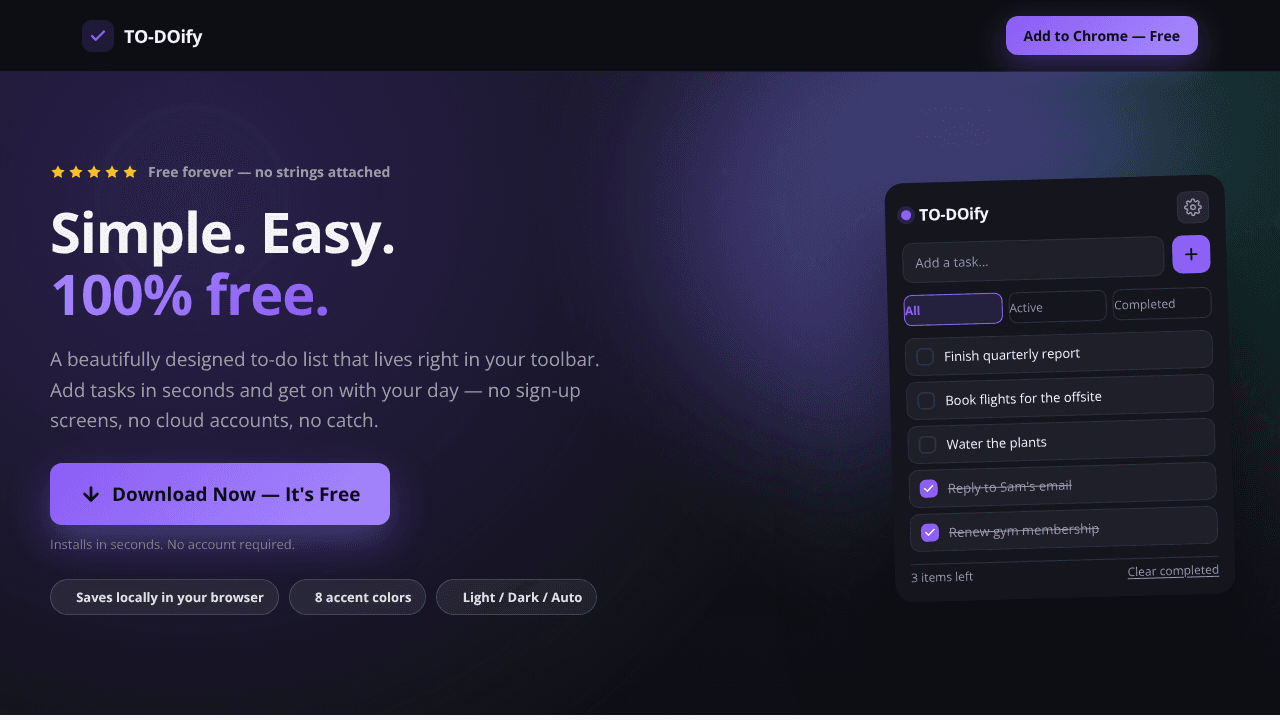 TO-DOify website screenshot