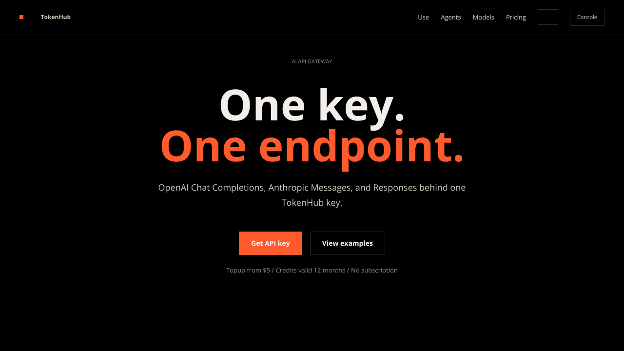 TokenHub website screenshot