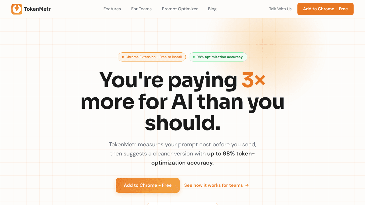 TokenMetr website screenshot