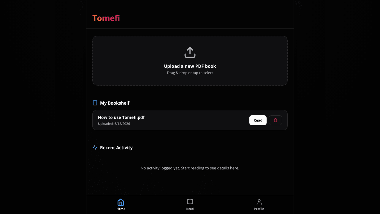 Tomefi website screenshot