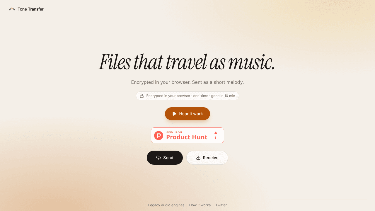 ToneTransfer website screenshot
