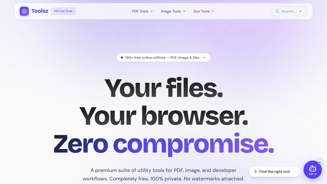 Toolsz website screenshot
