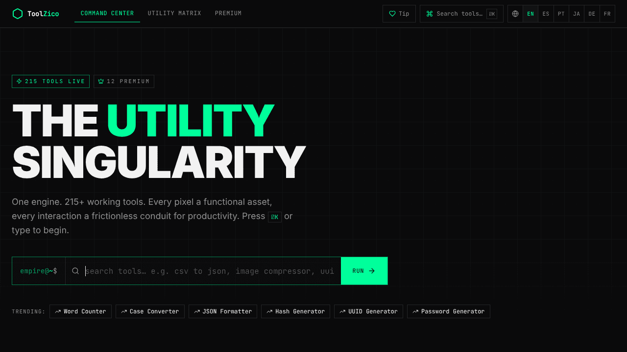 ToolZico website screenshot