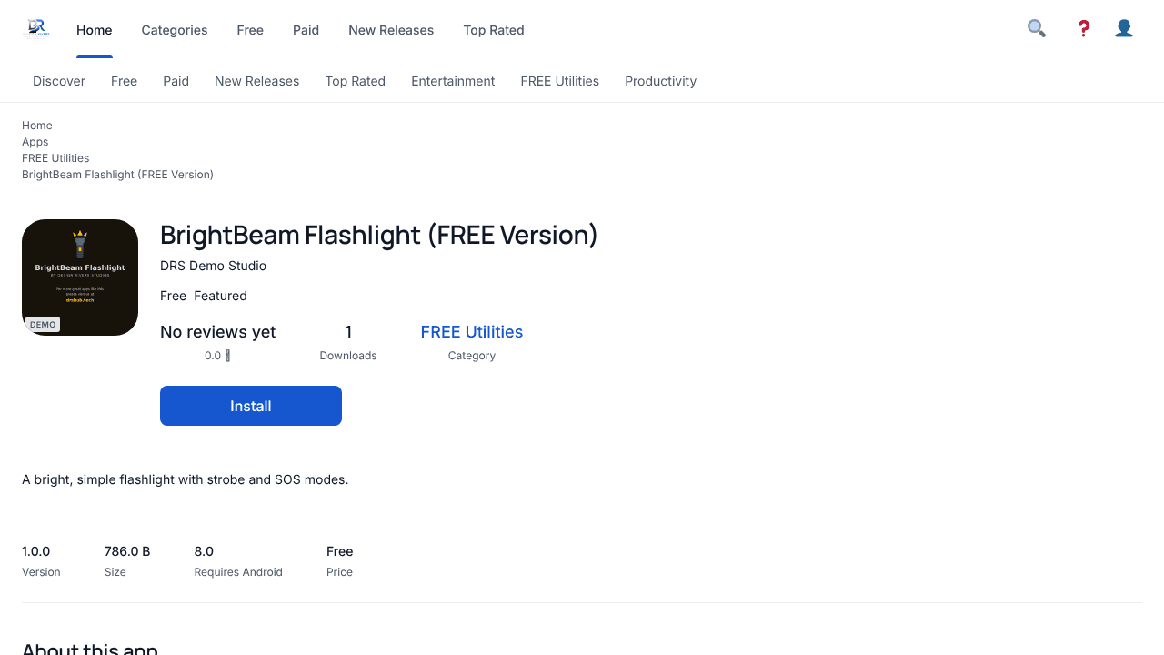 Torchly Flashlight website screenshot