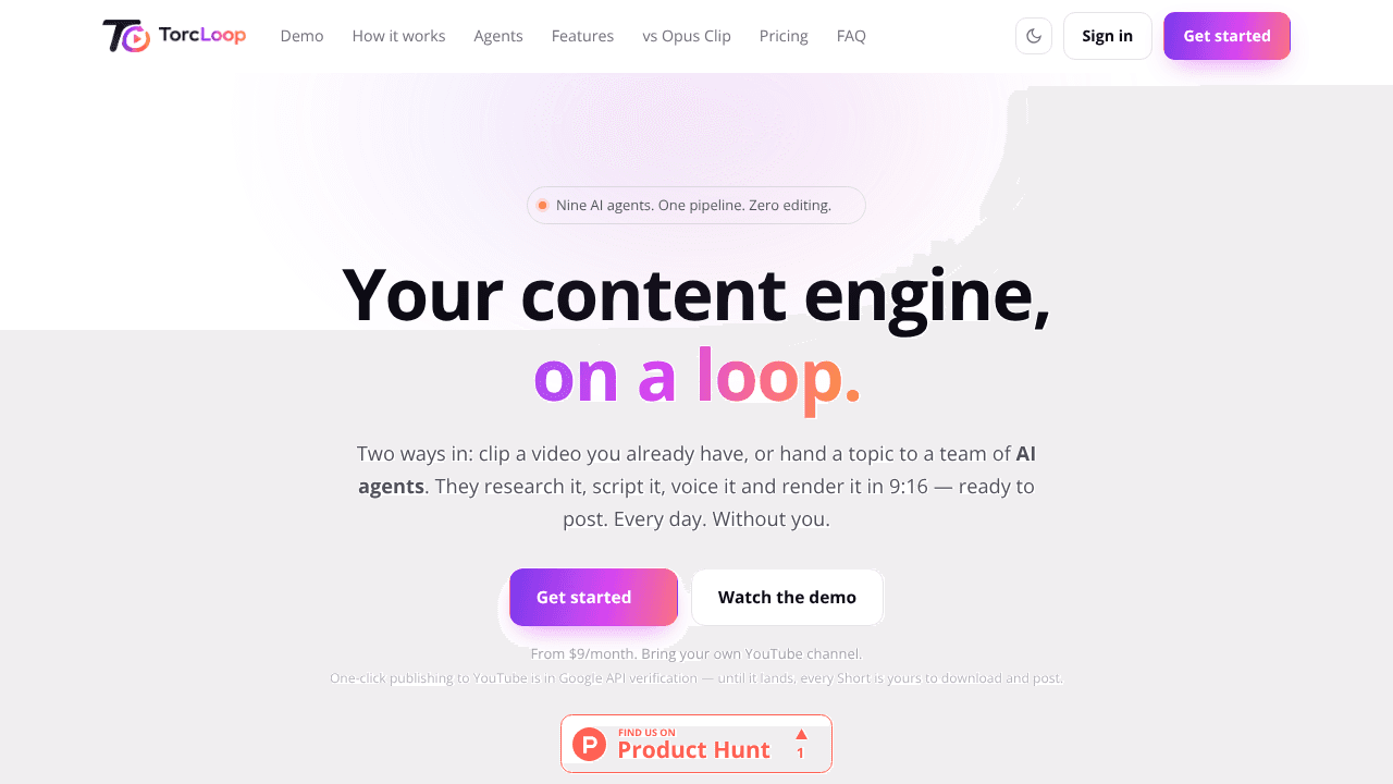 TorcLoop website screenshot