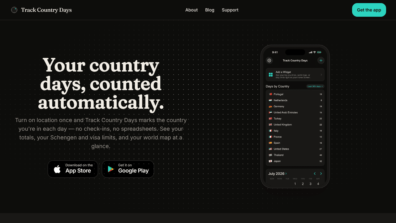 Track Country Days website screenshot