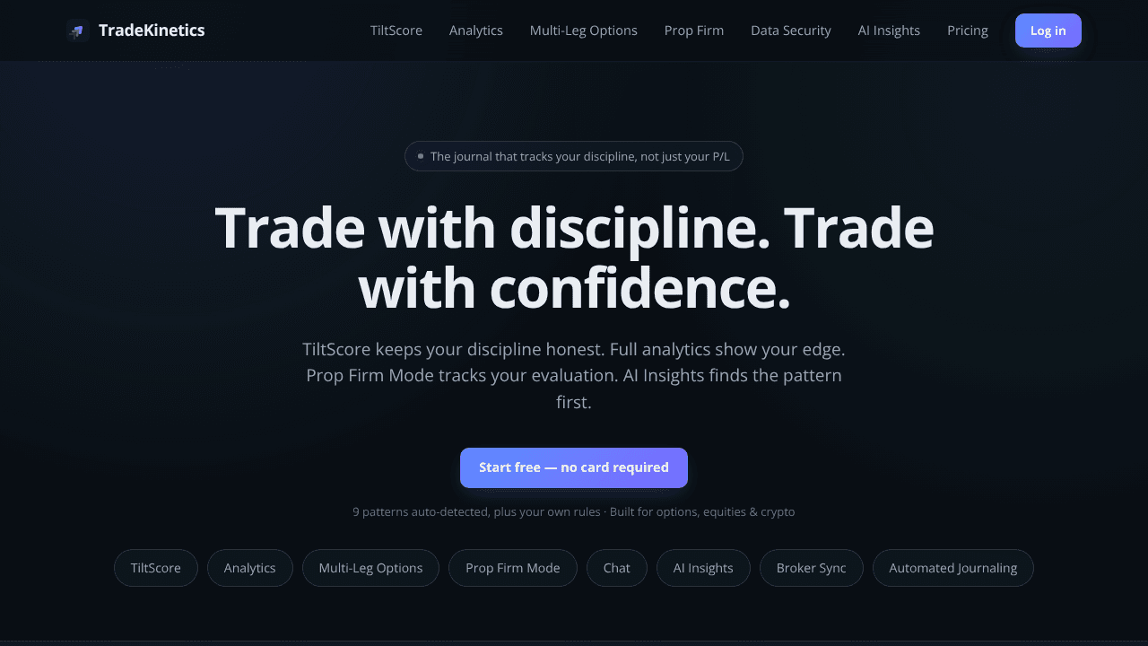 TradeKinetics website screenshot