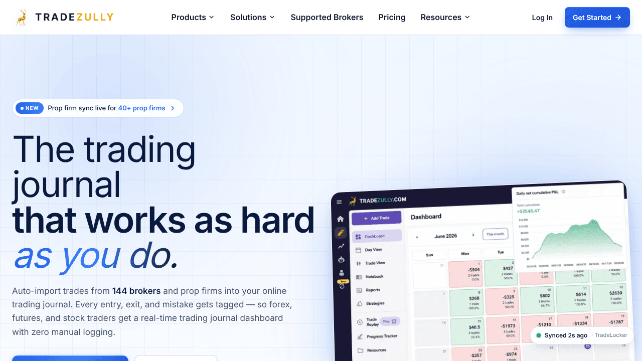 TradeZully website screenshot
