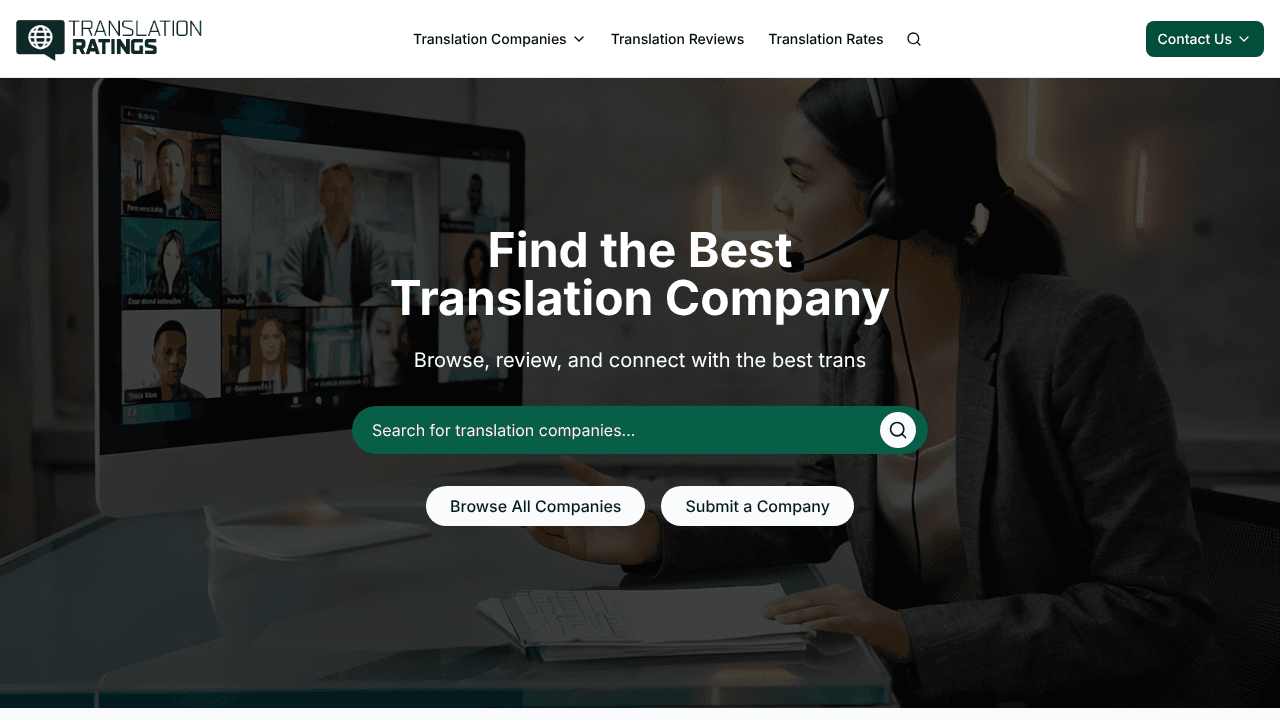 Translation Ratings website screenshot