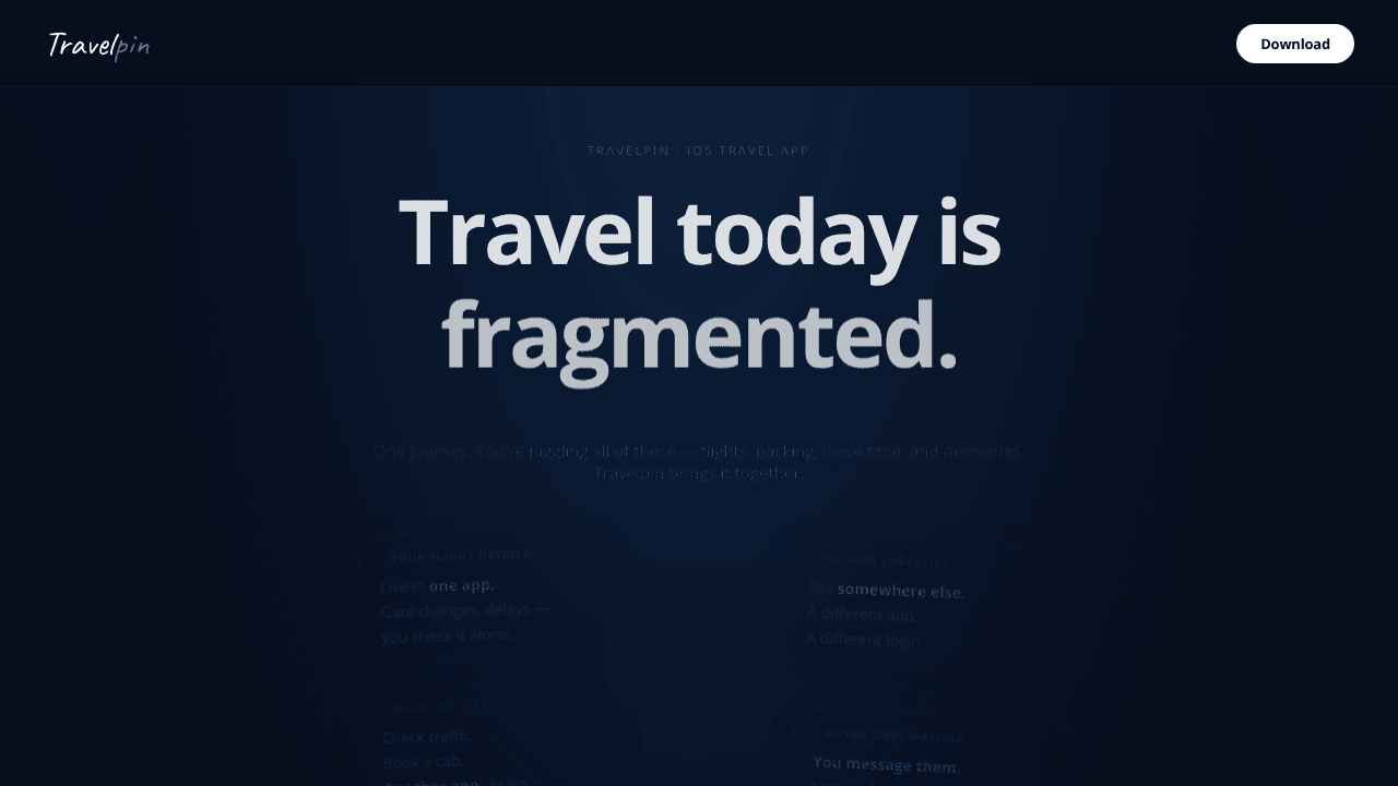 Travelpin by Flatwhyte website screenshot