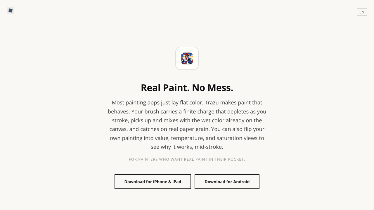 Trazu website screenshot