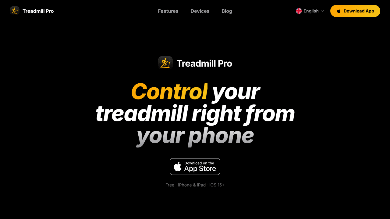 Treadmill Pro website screenshot