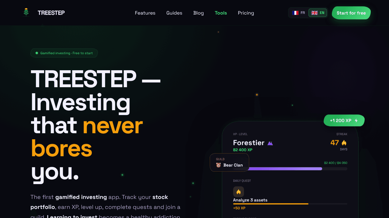 TREESTEP website screenshot