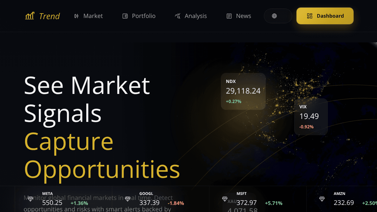 Trend website screenshot