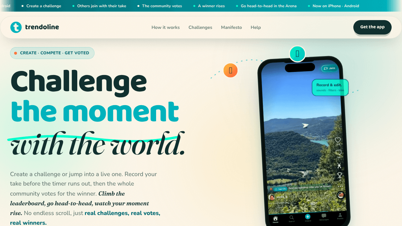 Trendoline website screenshot