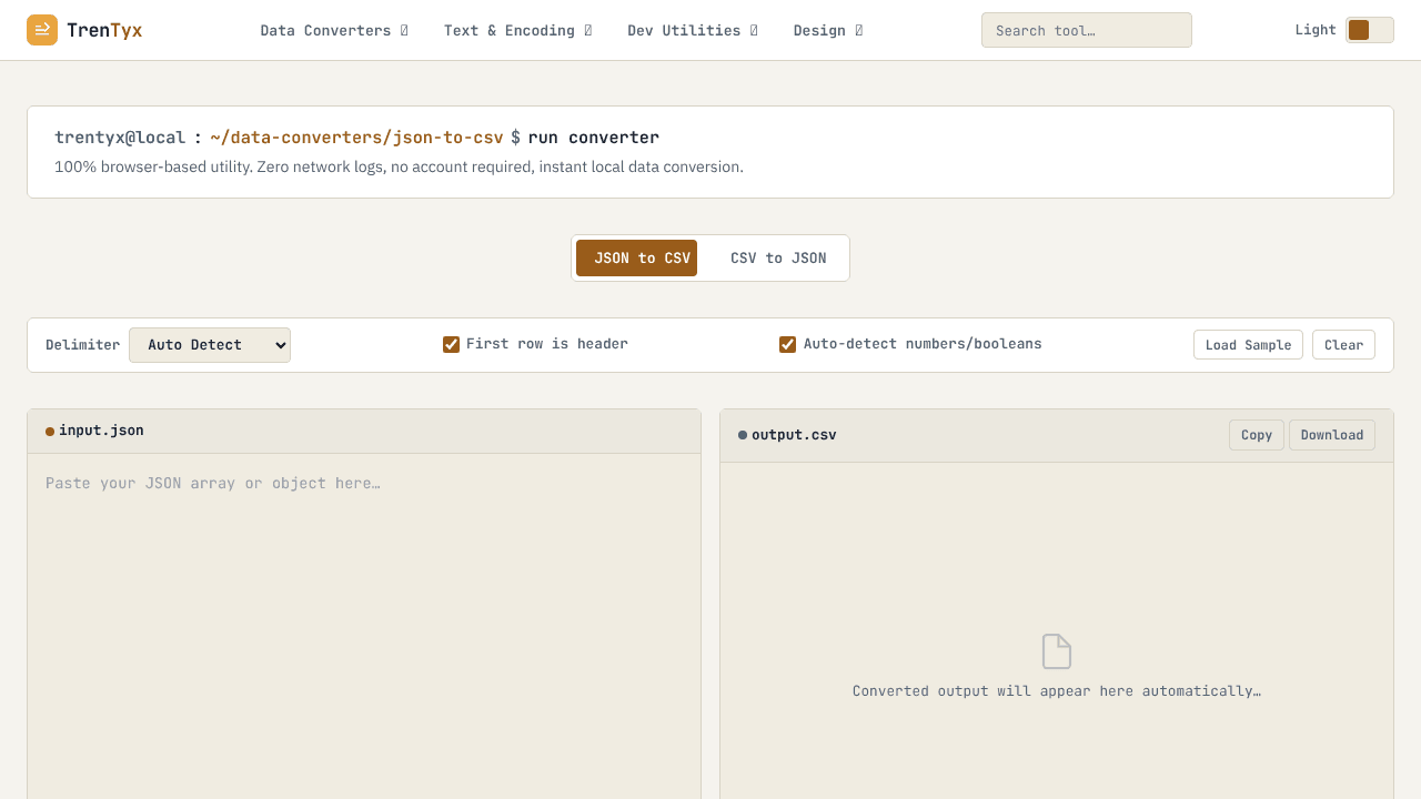 TrenTyx website screenshot