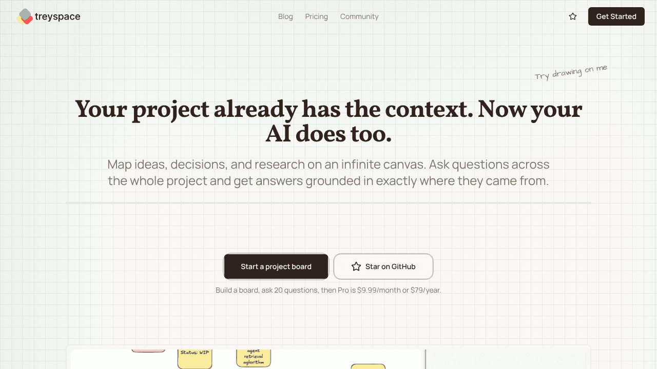 Treyspace website screenshot
