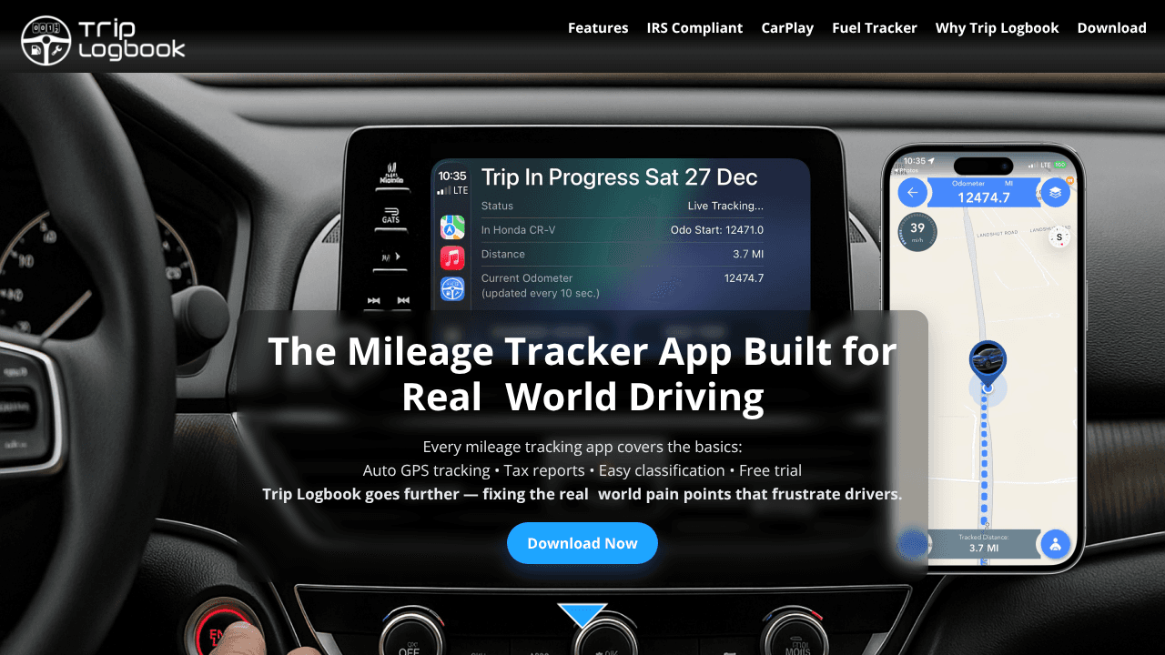 Trip Logbook website screenshot