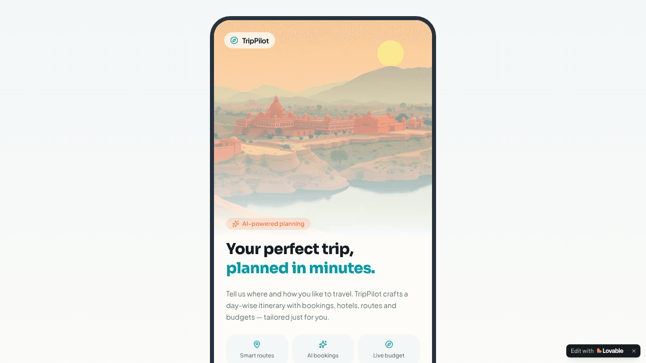 Trip Pilot website screenshot