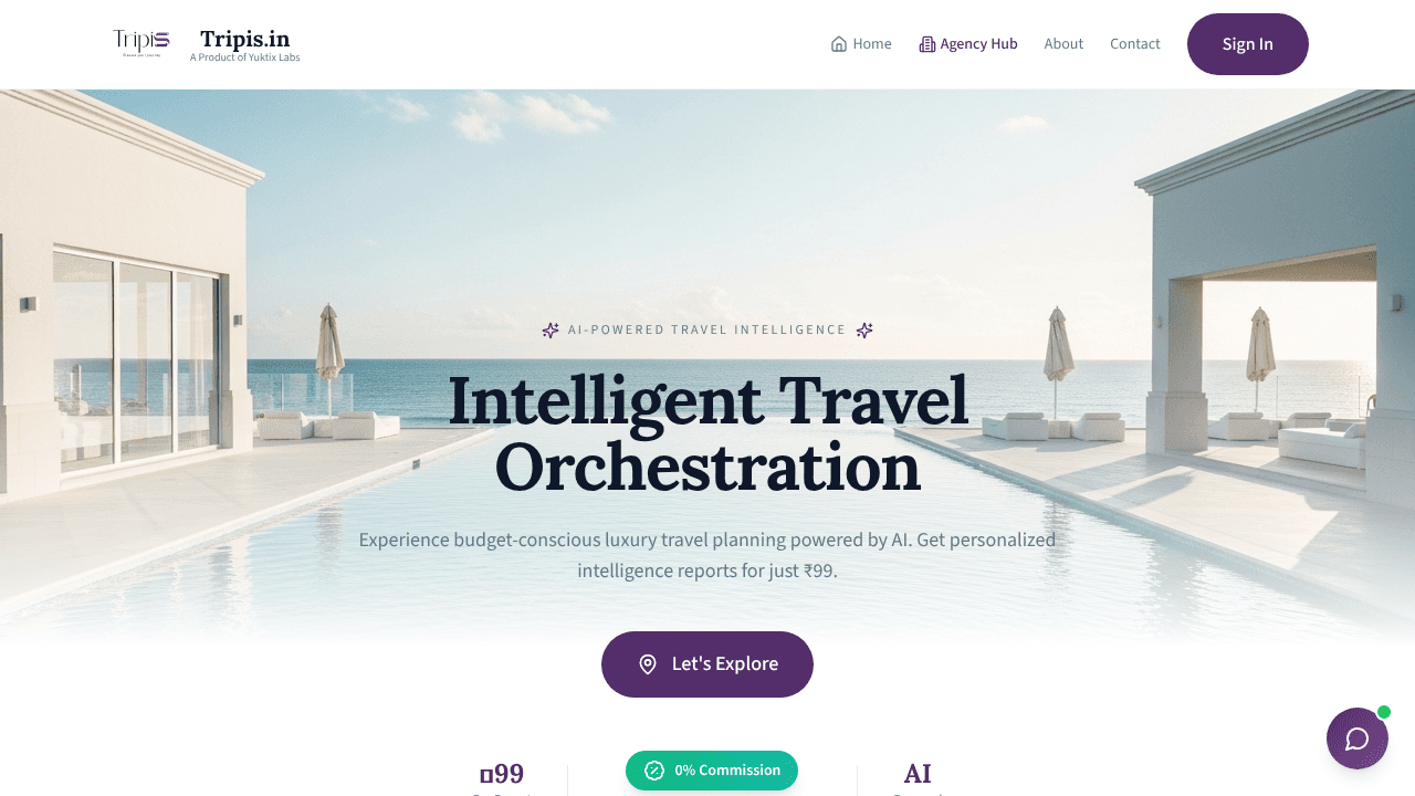 Tripis.in website screenshot