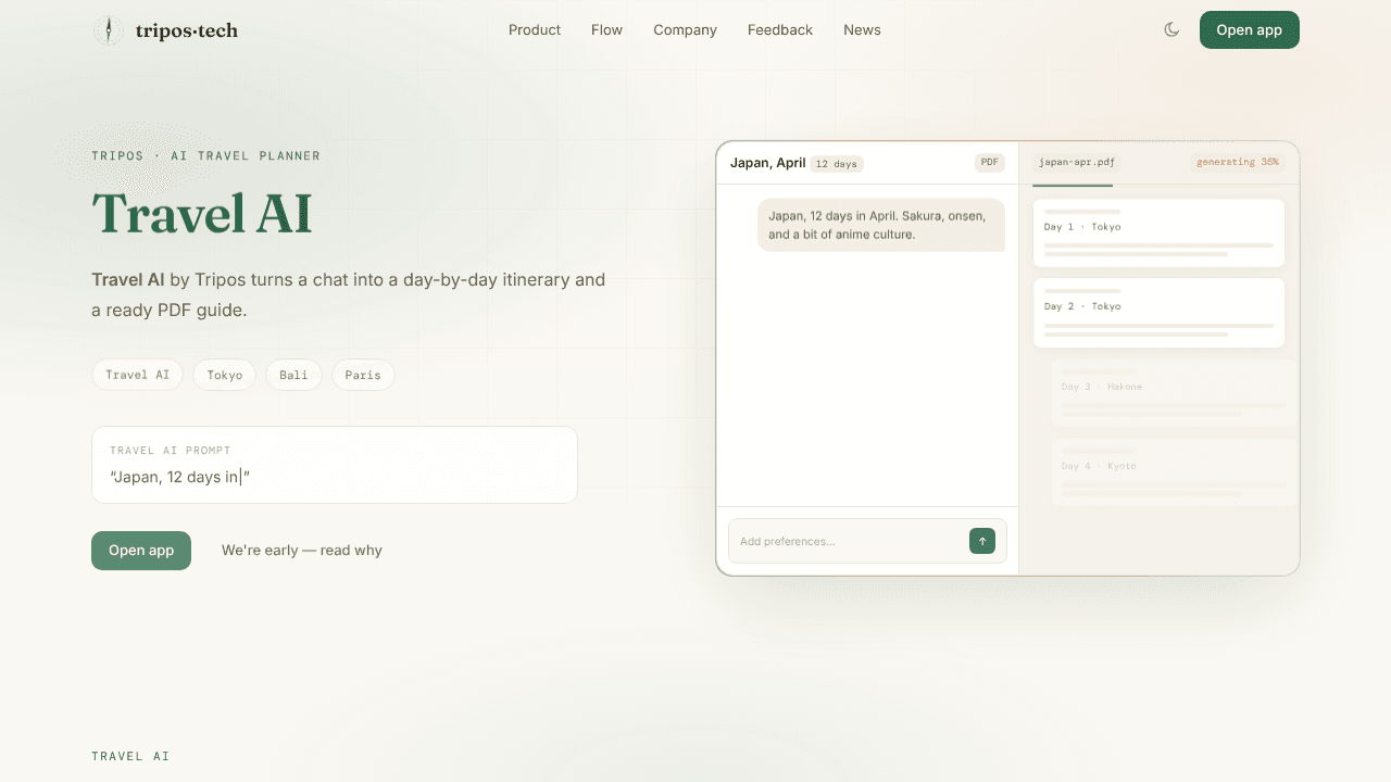 tripos·tech website screenshot