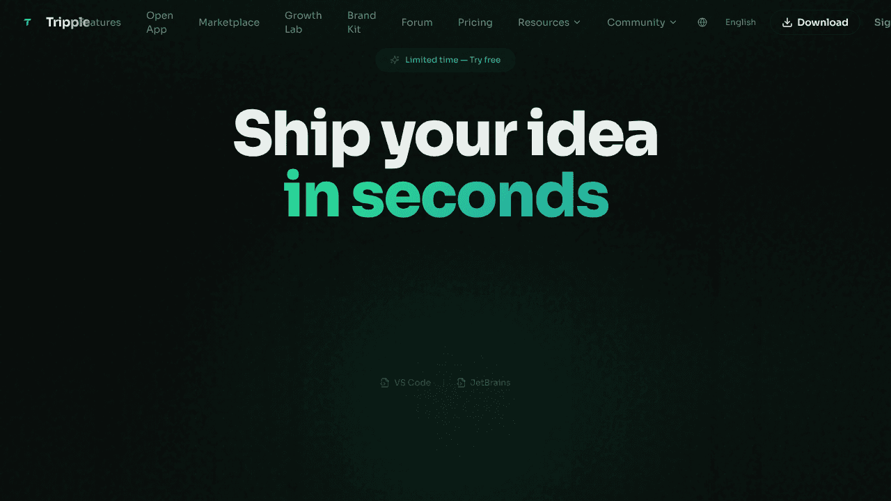 Tripple website screenshot