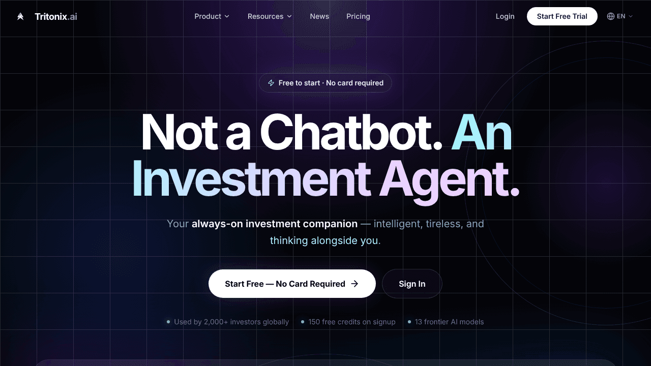 Tritonix.ai website screenshot