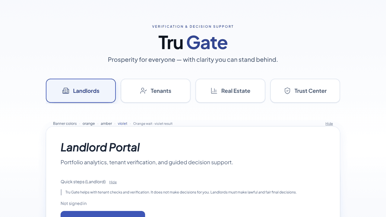 Tru Gate website screenshot