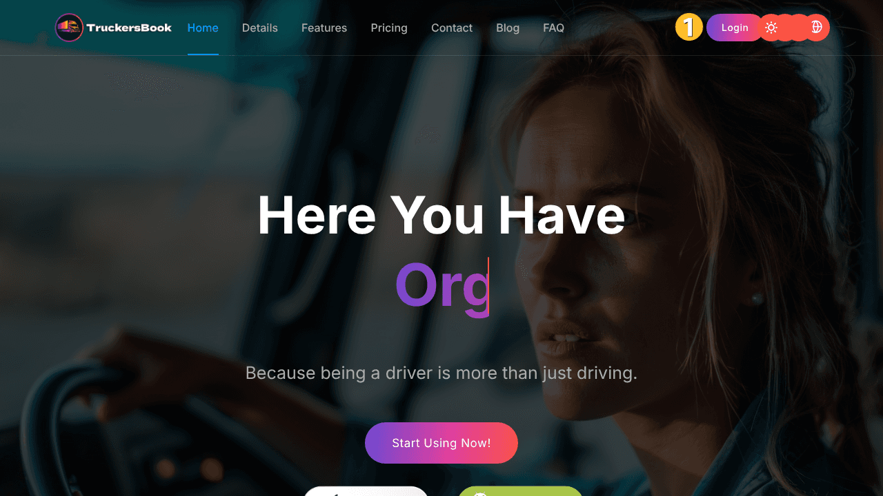 TruckersBook website screenshot