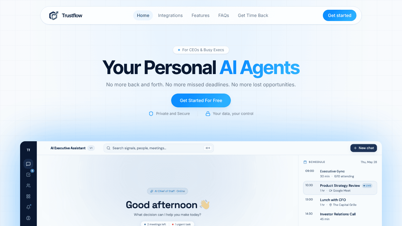 Trustflowapps website screenshot