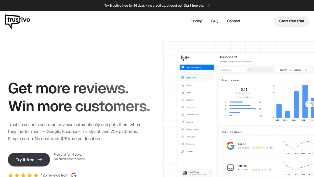 Trustivo website screenshot