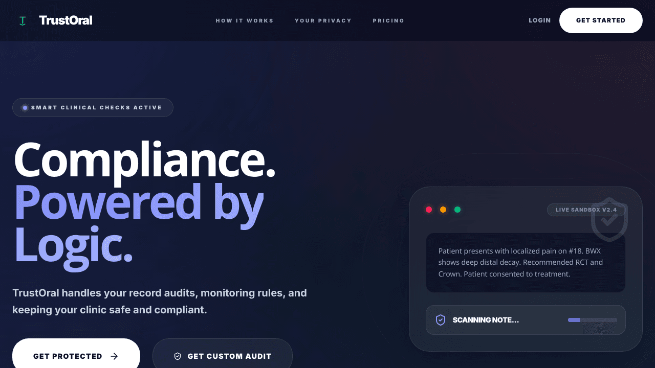TrustOral website screenshot