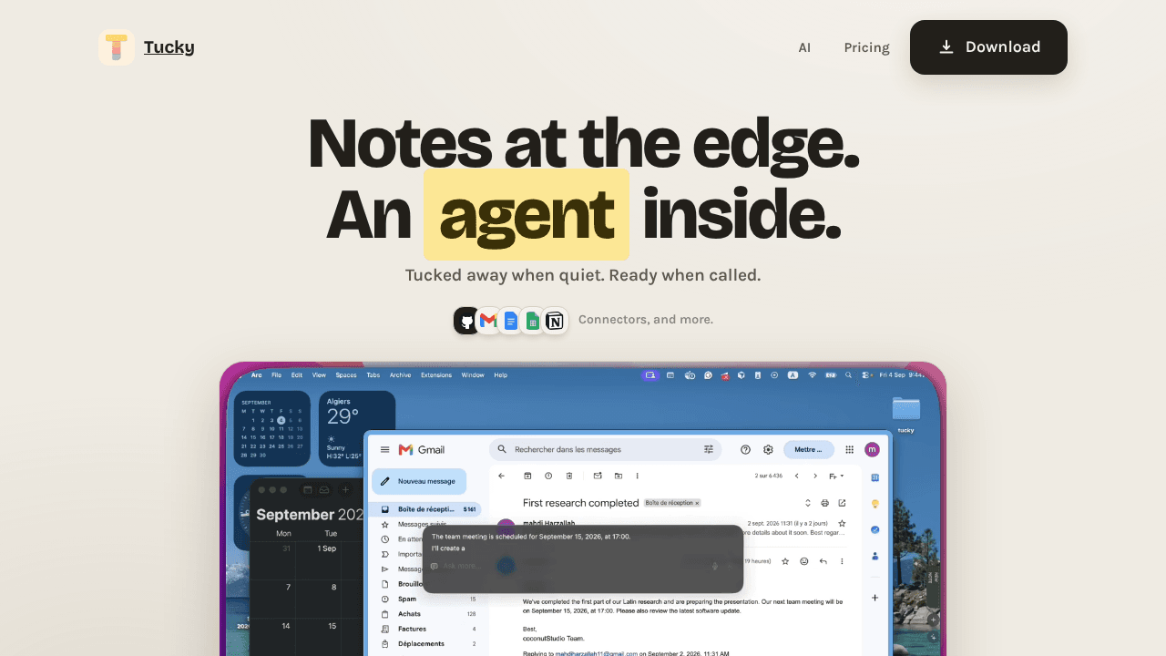 Tucky website screenshot